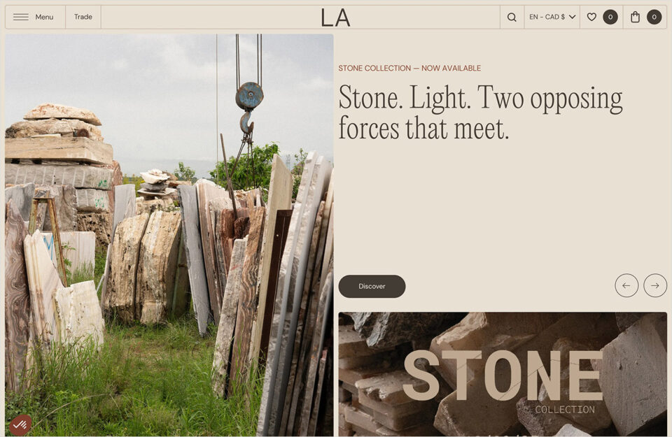 Luminaire Authentik | Canadian Custom Lighting Manufacturerウェブサイトの画面キャプチャ画像