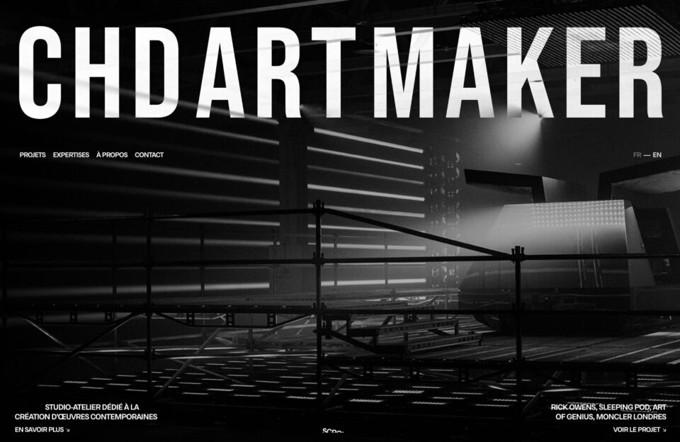 CHD ART MAKERウェブサイトの画面キャプチャ画像