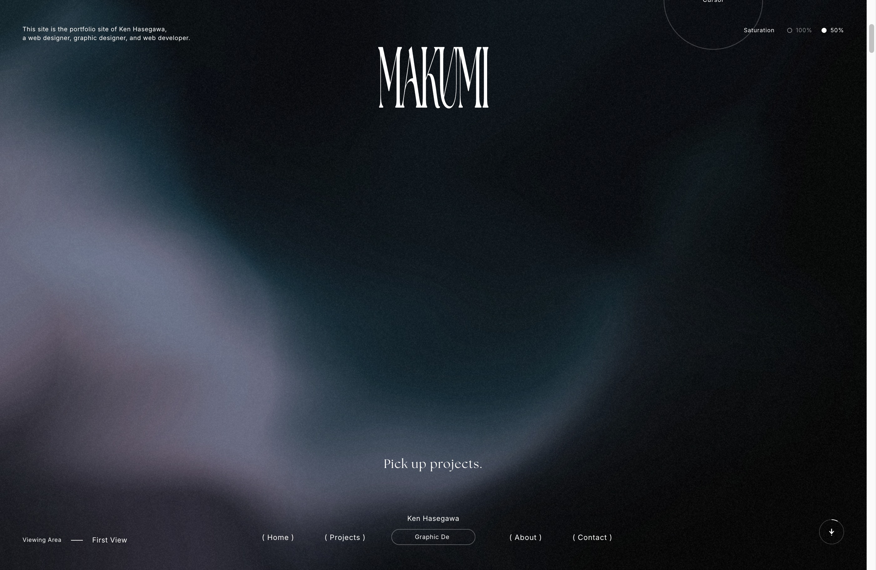 MAKUMIウェブサイトの画面キャプチャ画像