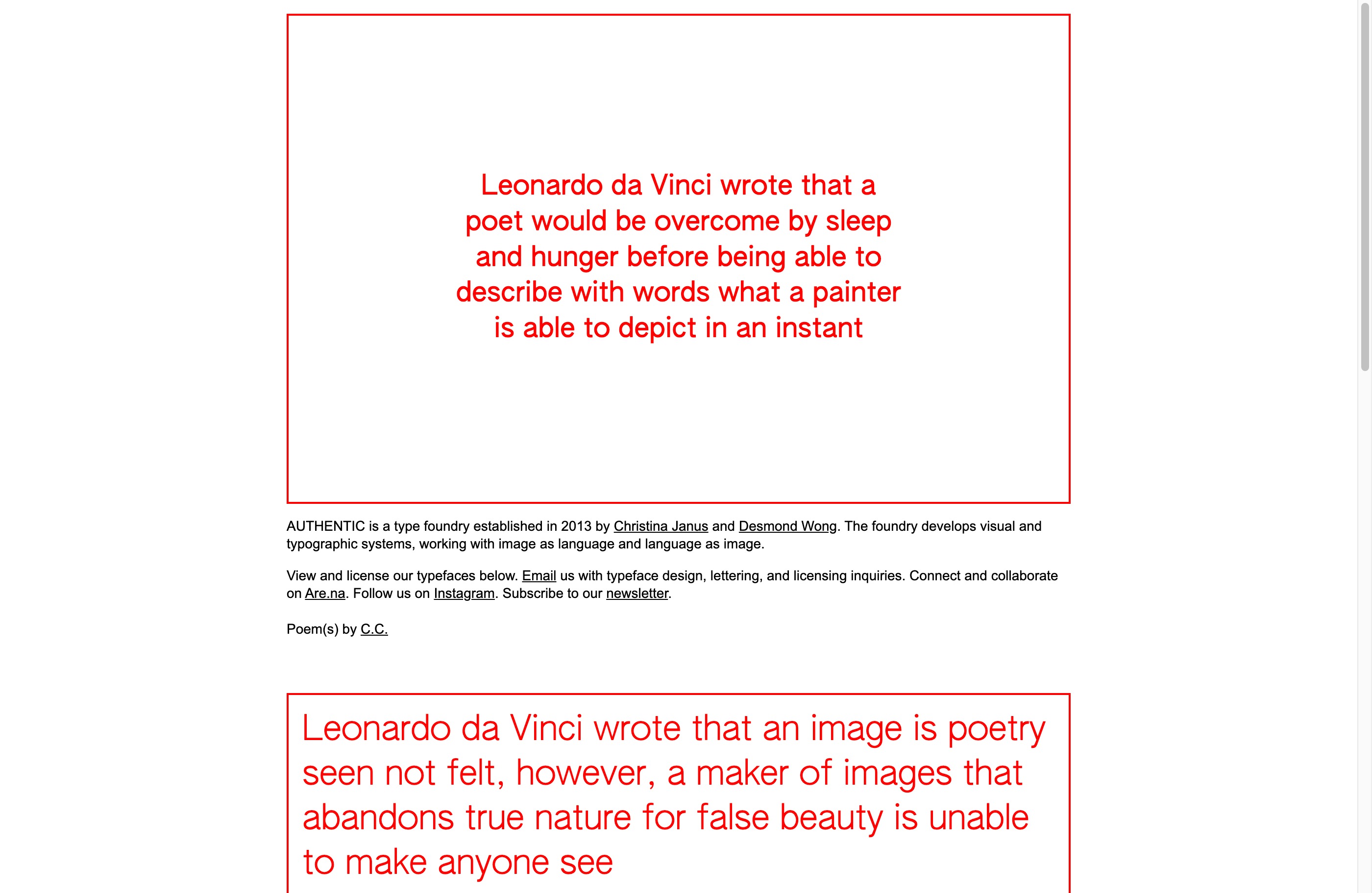 AUTHENTICウェブサイトの画面キャプチャ画像