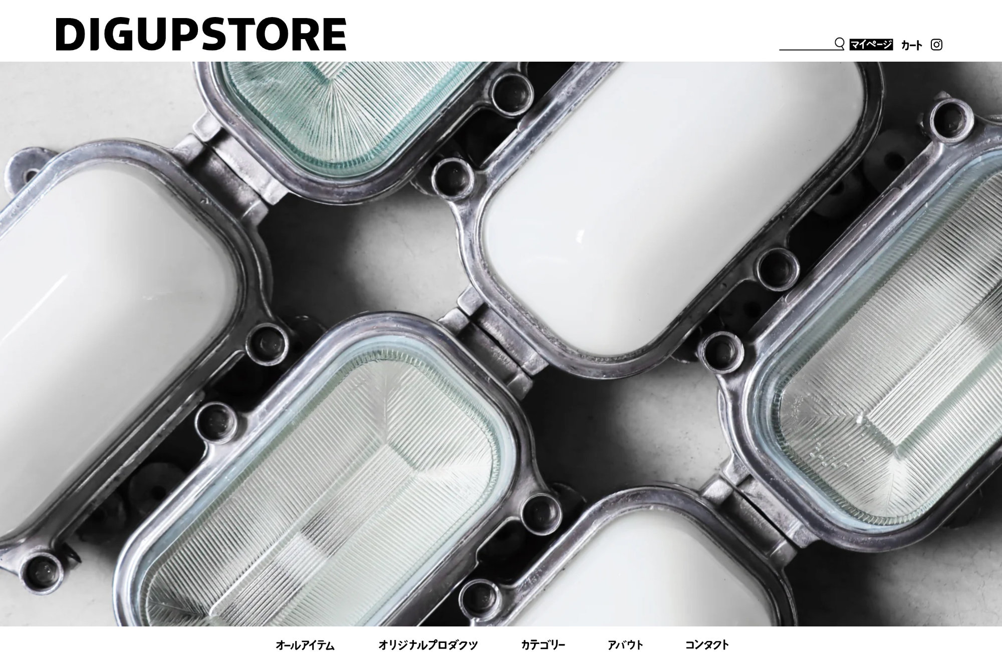 DIGUPSTOREウェブサイトの画面キャプチャ画像