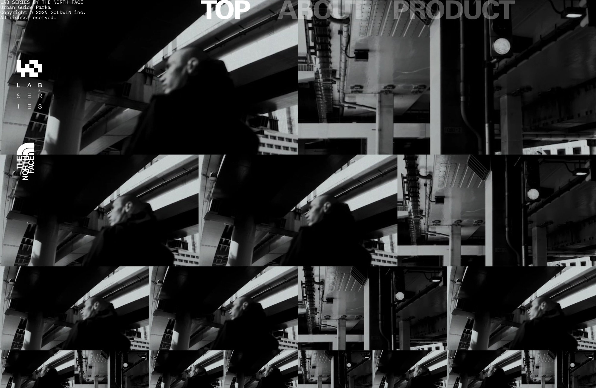THE NORTH FACE | LAB SERIESウェブサイトの画面キャプチャ画像