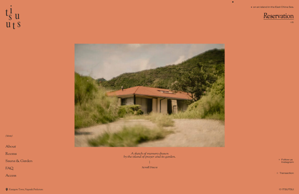 villa itsutsu – goto islandウェブサイトの画面キャプチャ画像