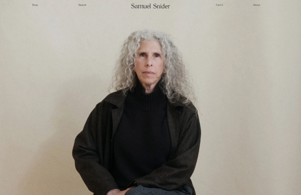 Samuel Sniderウェブサイトの画面キャプチャ画像