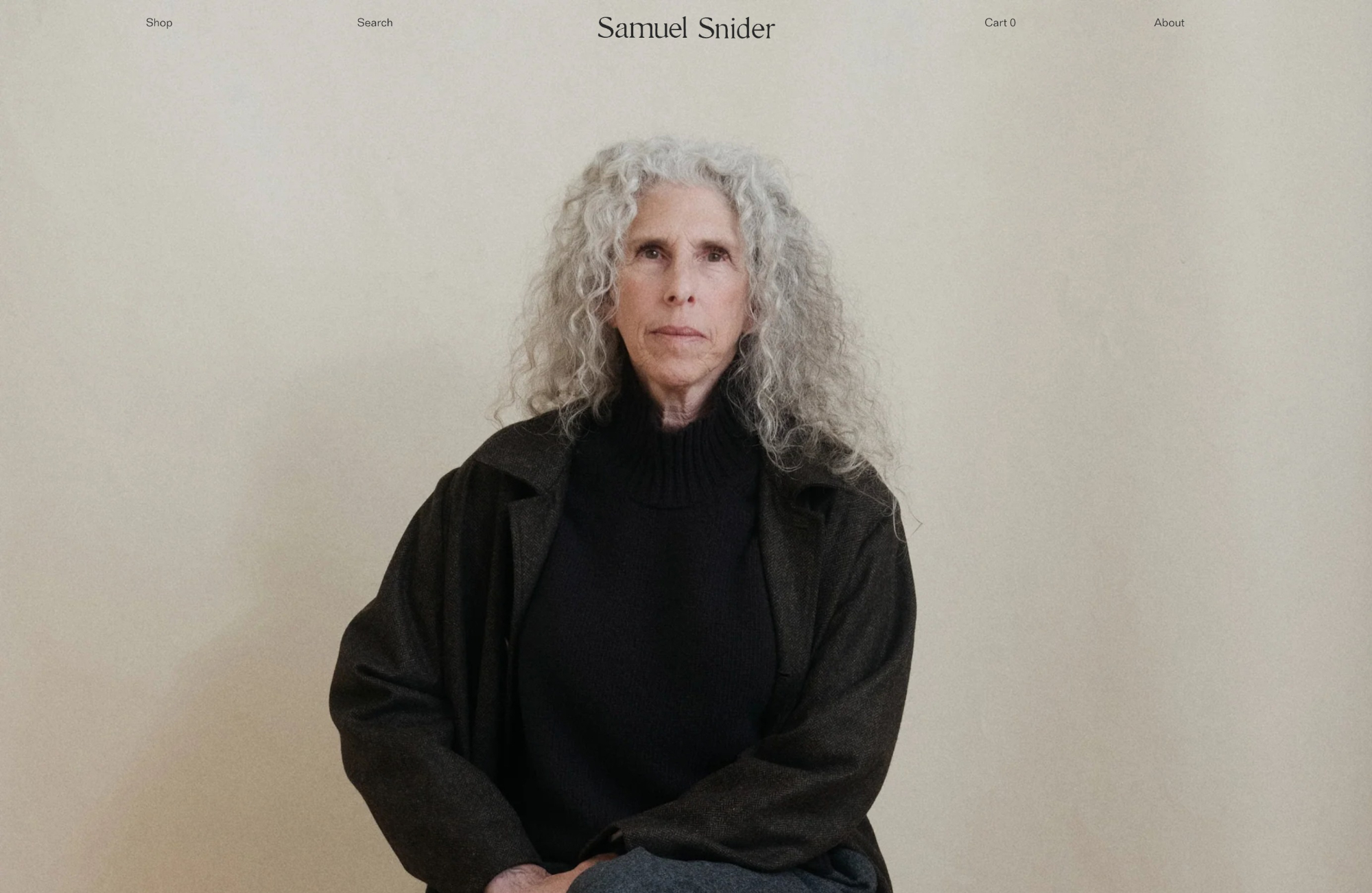 Samuel Sniderウェブサイトの画面キャプチャ画像