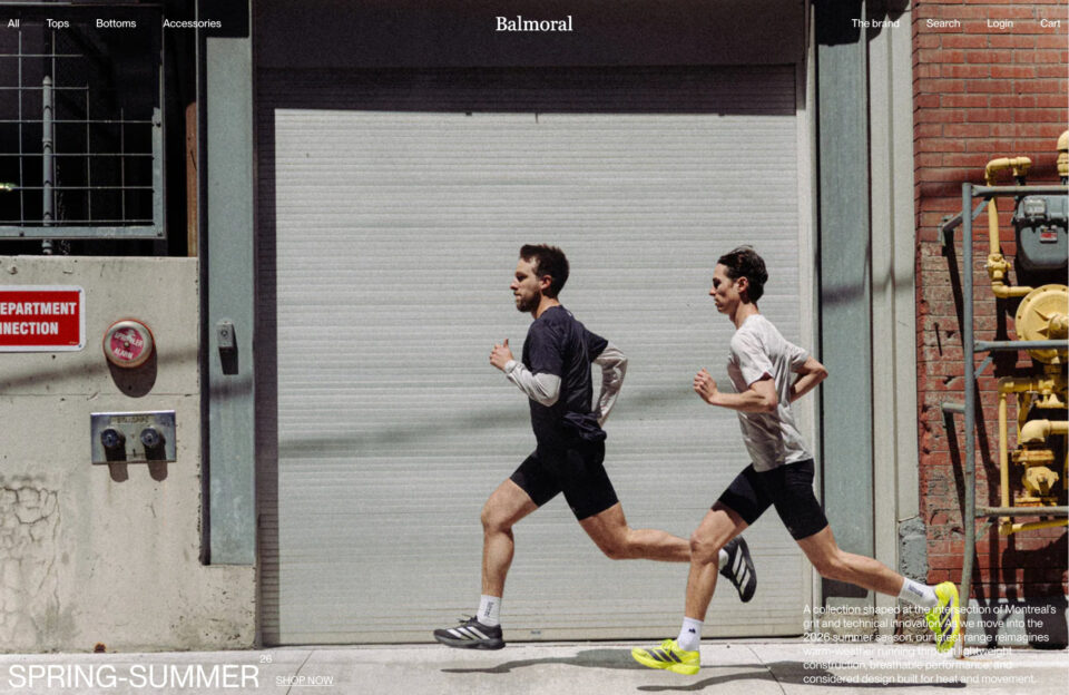 Balmoral – Premium Running Gear  &ndash; Balmoral Sportsウェブサイトの画面キャプチャ画像