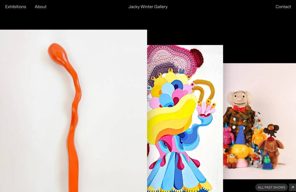 Jacky Winter Gallery | Collingwood arts space showcasing design-led creative talentウェブサイトの画面キャプチャ画像