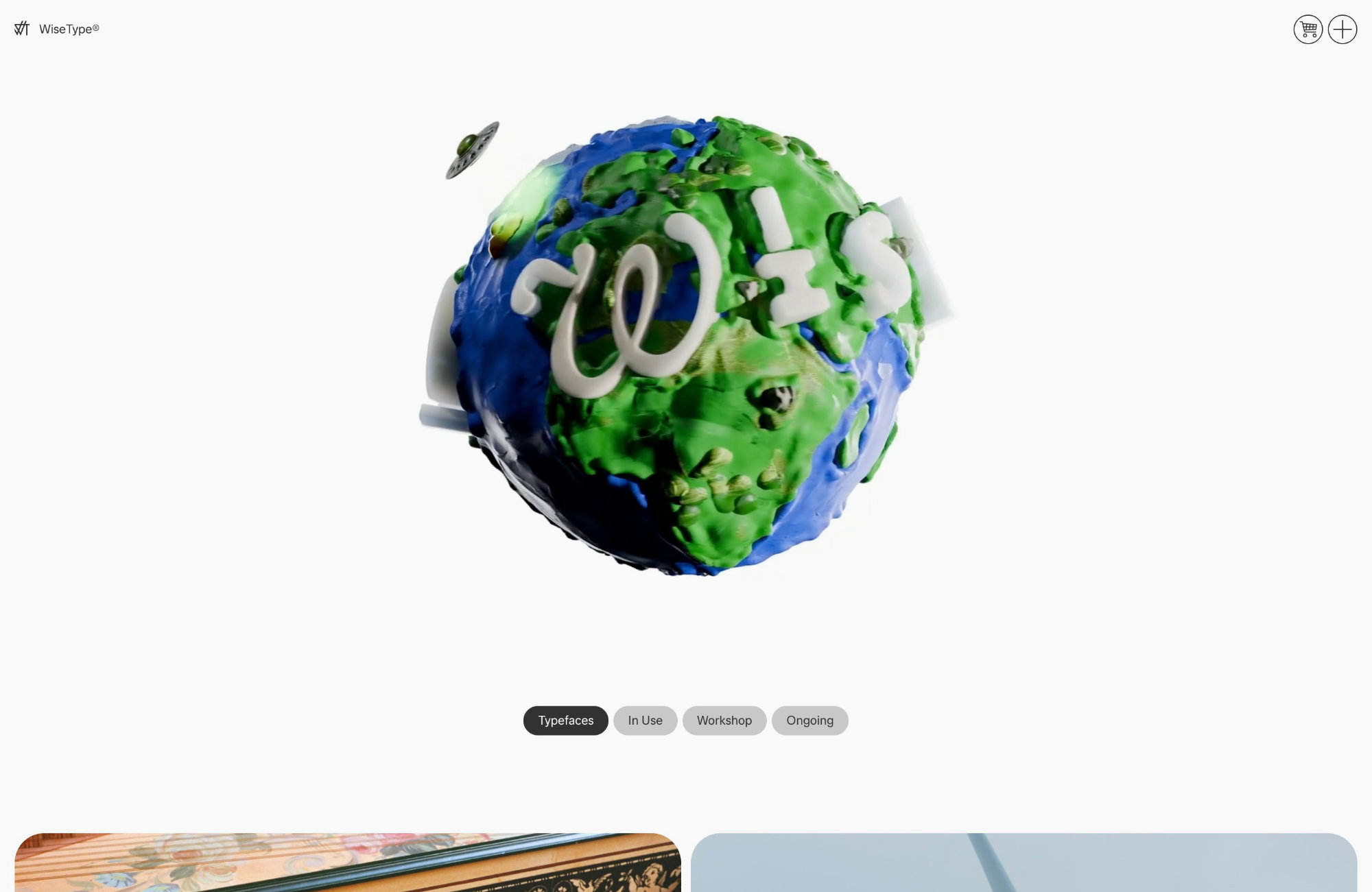 WiseType® | Typefacesウェブサイトの画面キャプチャ画像