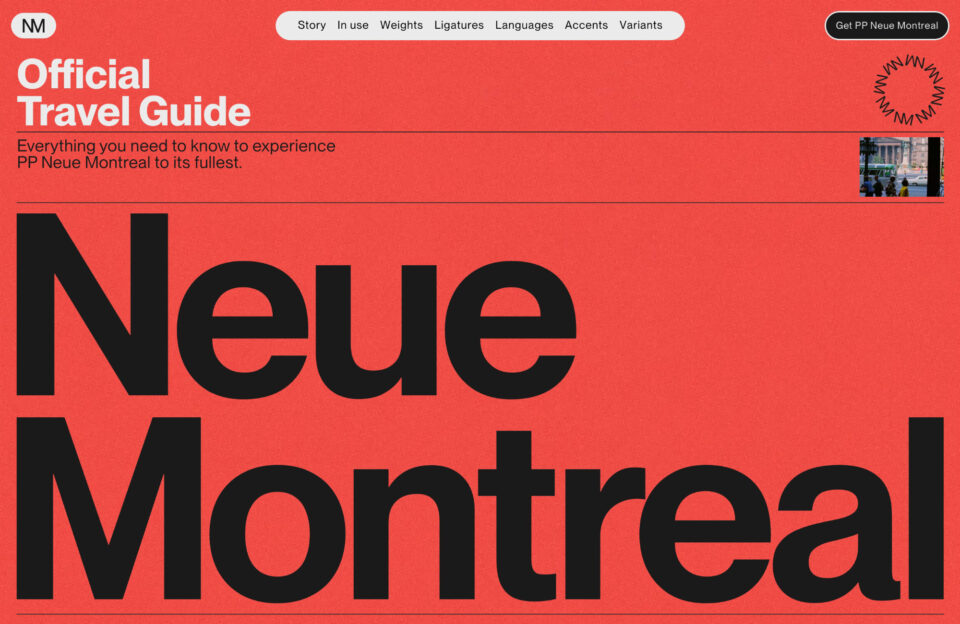 PP Neue Montreal – Grotesque Font by Pangram Pangramウェブサイトの画面キャプチャ画像