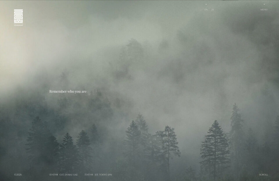 Izanami | Sharing the Japanese Spirit of Harmonyウェブサイトの画面キャプチャ画像