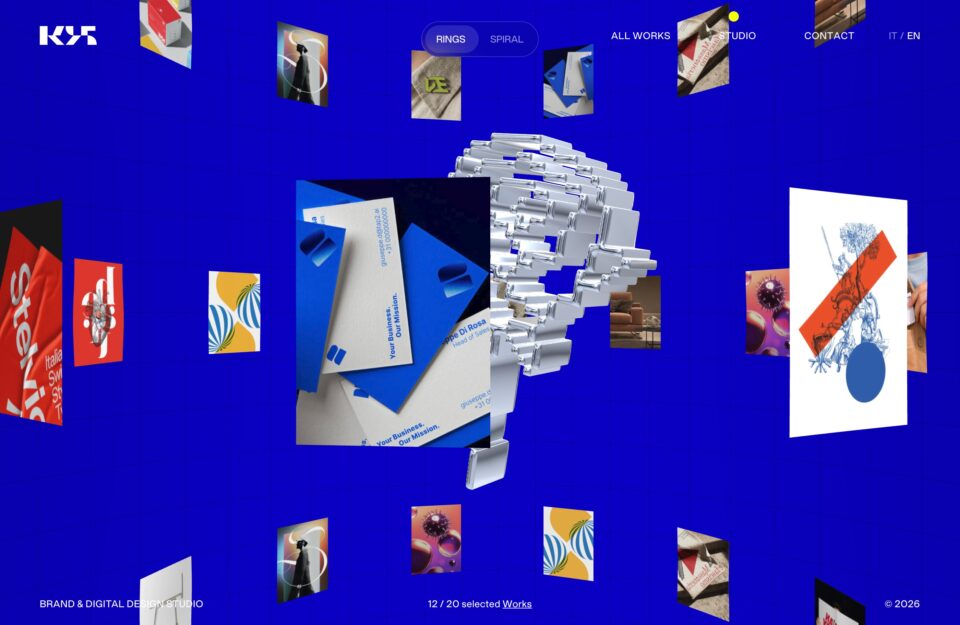 Studio K95 |  Brand & Digital Design Studio based in Italyウェブサイトの画面キャプチャ画像
