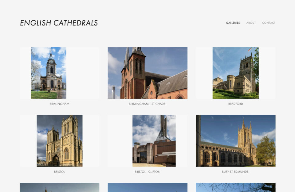 English Cathedralsウェブサイトの画面キャプチャ画像