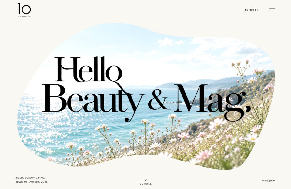 Hello Beauty & Mag.ウェブサイトの画面キャプチャ画像